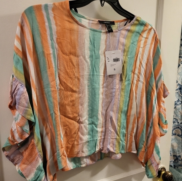 NWT Forever 21 light colored stripes small - Picture 8 of 12
